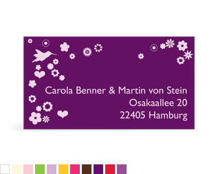 Empfängeraufkleber "Blumenzauber"