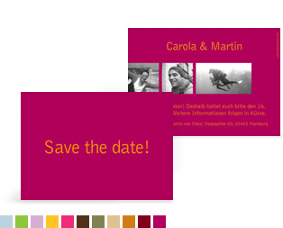 Save-the-Date-Karte „Farbreich“