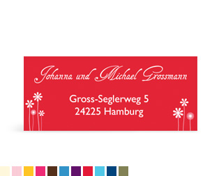Absenderaufkleber "Sommerblume"
