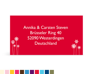 Empfängeraufkleber "Sommerblume"