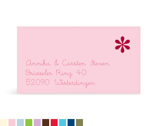 Empfängeraufkleber "Blütenzauber"