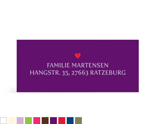 Adressaufkleber "von Herzen"