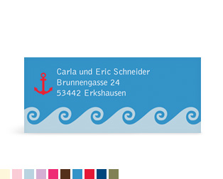 Adressaufkleber "Segelboot"