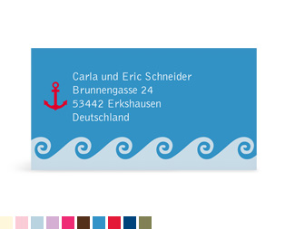 Empfängeraufkleber "Segelboot"