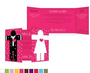 Hochzeitseinladung „Mann & Frau“