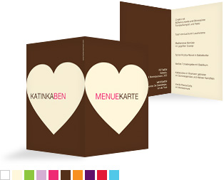 Menükarte „Großherzig“