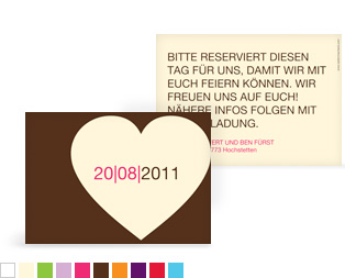 Save-the-Date Karte „Großherzig“