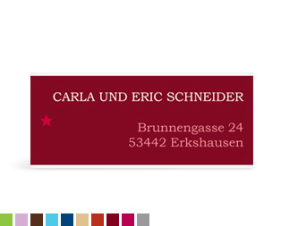 Absenderaufkleber "Star"