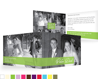 Dankeskarte Hochzeit "Bildreich"
