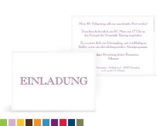 Geburtstagseinladung “Schriftlich“