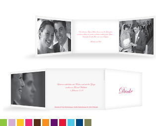 Dankeskarte Hochzeit "Schriftlich"