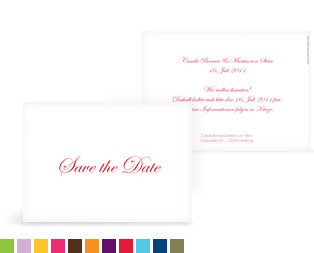 Save-the-Date Karte „Schriftlich“