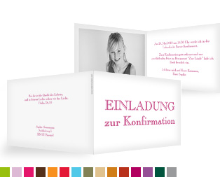 Konfirmationseinladung "Schriftlich"