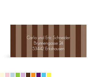Adressaufkleber "Gestreift"
