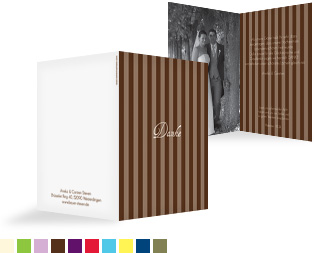Dankeskarte Hochzeit "Gestreift"