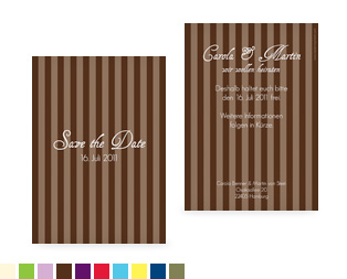 Save-the-Date Karte „Gestreift“