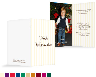 Weihnachtskarte „Gestreift“
