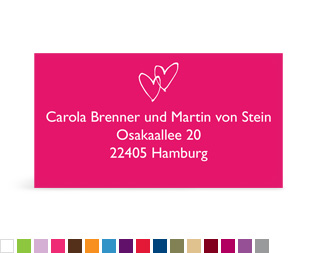 Empfängeraufkleber "Herz"