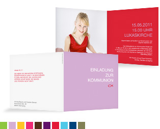 Konfirmationseinladung „Farblich“