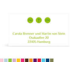 Empfängeraufkleber "Symbole"