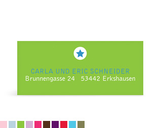Absenderaufkleber "Stern"