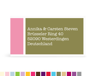 Empfängeraufkleber "Würfel"
