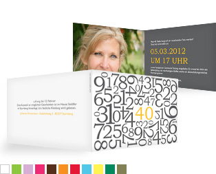 Einladung zum Geburtstag "Zahlen"