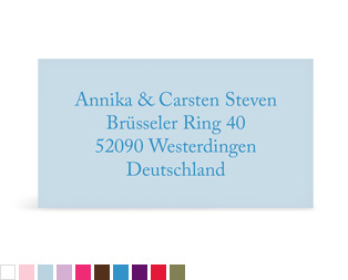 Empfängeraufkleber "Zweisam"