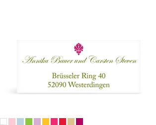 Absenderaufkleber "Barock"