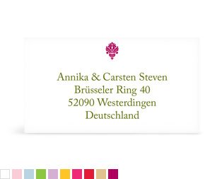 Empfängeraufkleber "Barock"