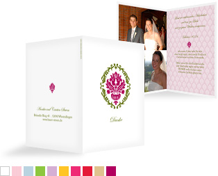 Dankeskarten Hochzeit "Barock"