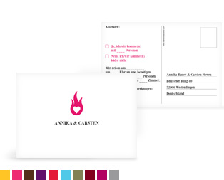 Antwortkarte "Flamme"