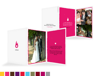 Dankeskarten Hochzeit "Flamme"
