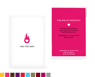 Save-the-Date Karte "Flamme"