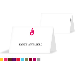 Tischkarten "Flamme"