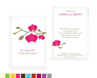Save-the-Date Karte "Orchidee"