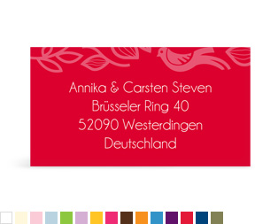 Empfängeraufkleber "Birdsong"