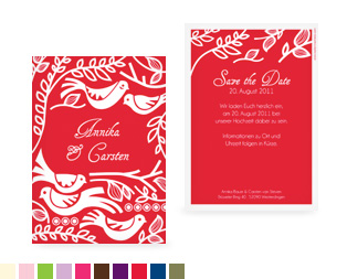 Save-the-Date Karte „Birdsong“