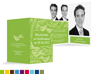 Konfirmationseinladung "Birdsong"