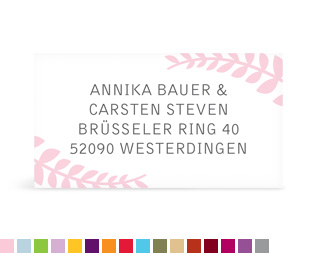 Empfängeraufkleber "Camelia"