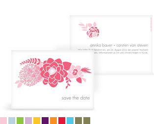 Save-the-Date Karte „Camelia“