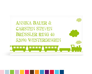 Empfängeraufkleber "Eisenbahn"