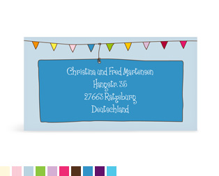 Empfängeraufkleber "Girlande"