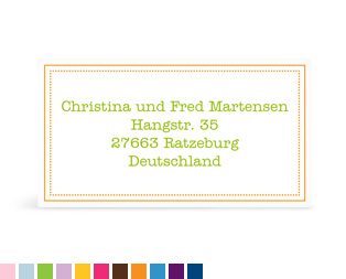 Empfängeraufkleber "Kästchen"
