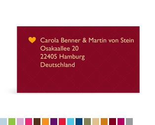 Empfängeraufkleber "Herzchen"