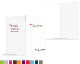 Kirchenheft Hochzeit "Herzchen"