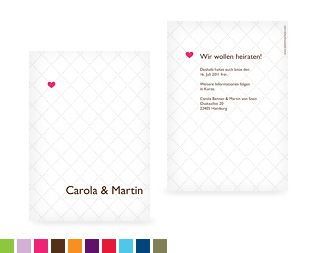 Save-the-Date Karte "Herzchen"