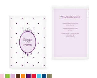 Save-the-Date Karte "Punkte"