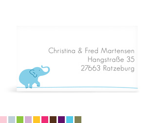 Empfängeraufkleber "Elefant"