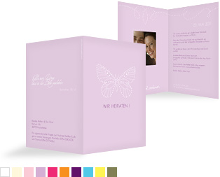 Hochzeitseinladung "Schmetterling"